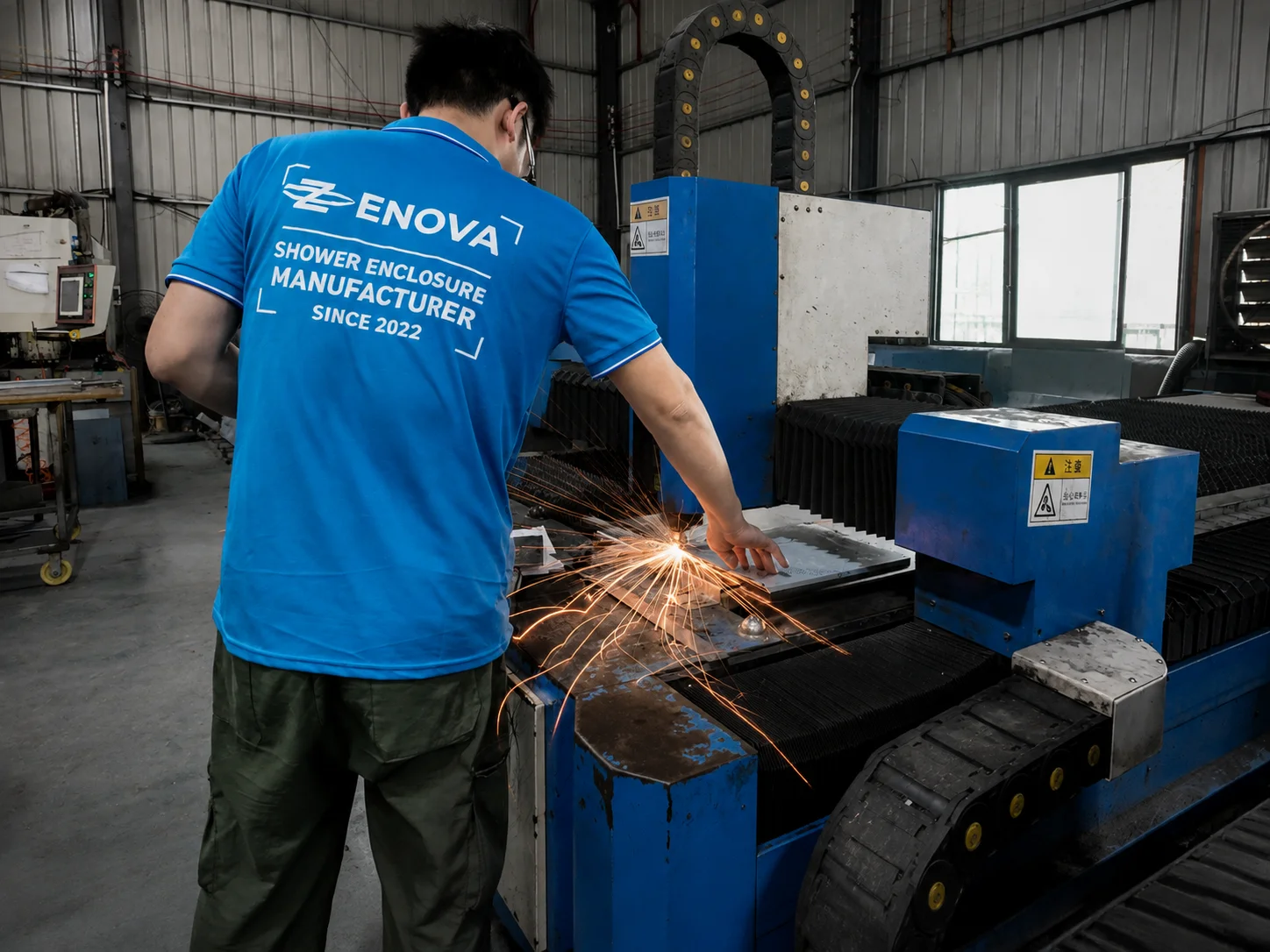 CNC laser cutting stainless steel parts for shower enclosures