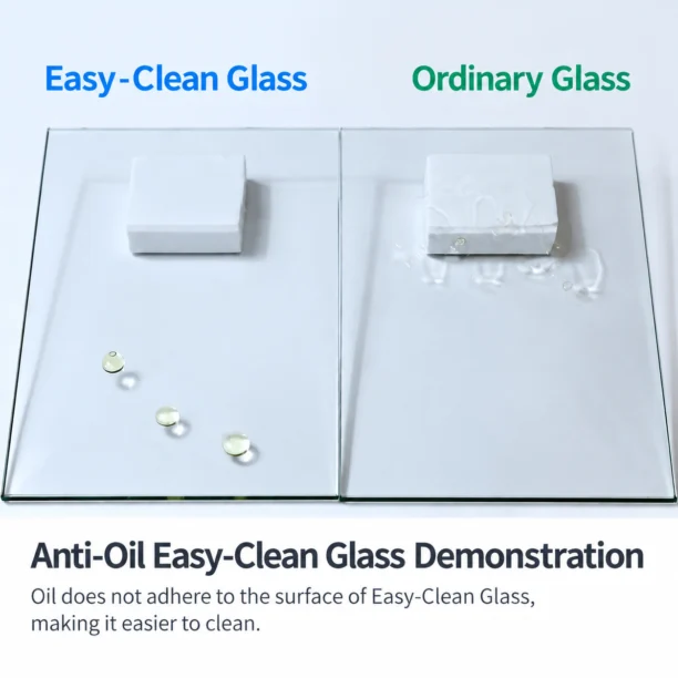 Easy-clean glass Anti-Oil coating comparison