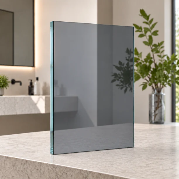 Gray tinted glass pattern for shower doors